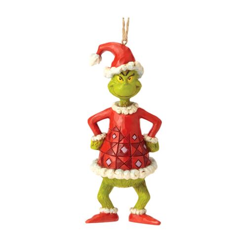 Dr Seuss Grinch comme ornement suspendu au Père Noël