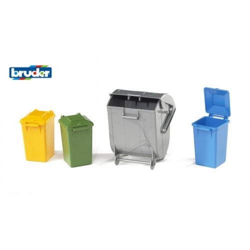 Bruder SET conteneurs de déchets: 4 PIECES BRUDER (02606)