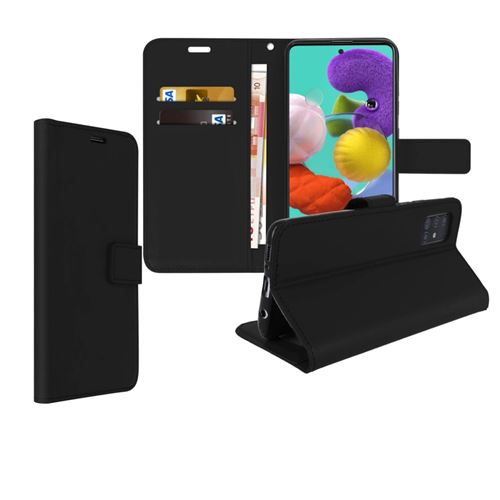 Etui Portefeuille pour Samsung Galaxy A51 -Noir