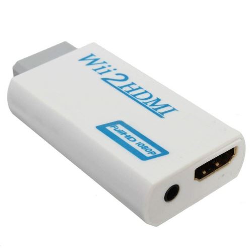 INECK® Adaptateur Convertisseur Vidéo Full HD Adaptateur Convertisseur pour Wii Vers HDMI 720P/1080P Wii Vers HDMI Sortie Jack Audio 3,5mm