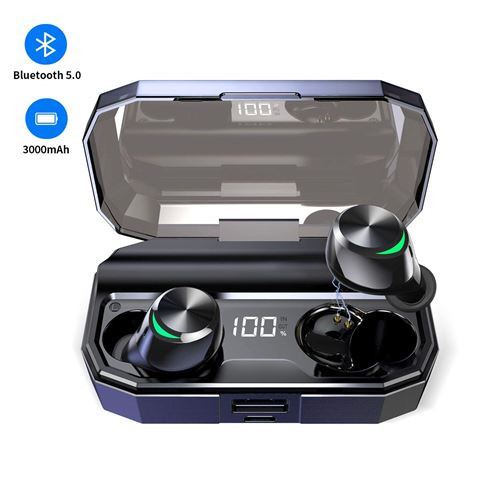 112 Sur Ecouteurs Bluetooth 5 0 Sans Fil Arbily T22 Boite De Charge Avec Affichage Cvc8 0 Ecouteurs Achat Prix Fnac