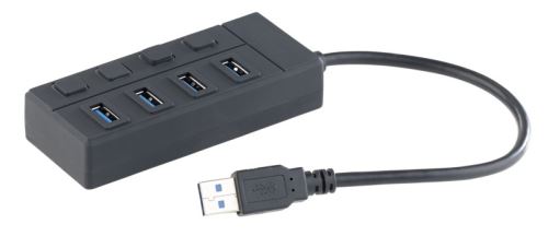 Hub USB 3.0 à 4 ports avec interrupteurs