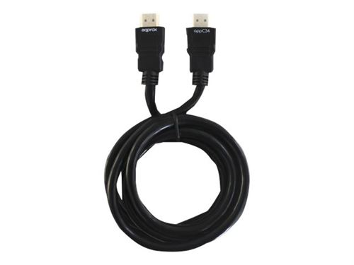 Non Communiqué Noir Approx! - Câble Hdmi - Hdmi Mâle Pour Hdmi Mâle - 1.8 M - Support 4K