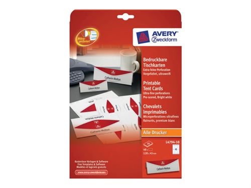 Avery Tent Card - Cartes D'Invitation - 40 Carte(S)