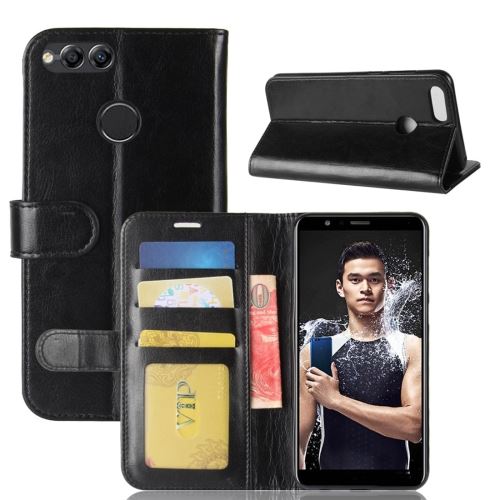 Huawei Honor 7X Housse Etui Cuir PU Texture Peau Noir ALS53221