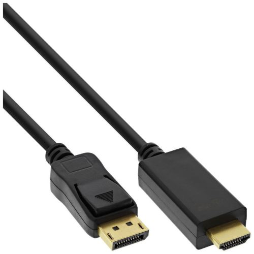 Câble convertisseur InLine® DisplayPort vers HDMI, 4K / 60Hz, noir, 0,5 m