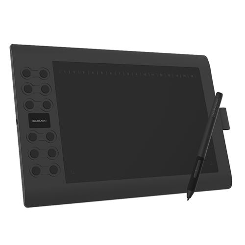 Tablette Graphique Gaomon M106K Pro 10 Pouces Avec Stylet Et 12 Touches de raccourcis,Compatible PC Window et Mac OS