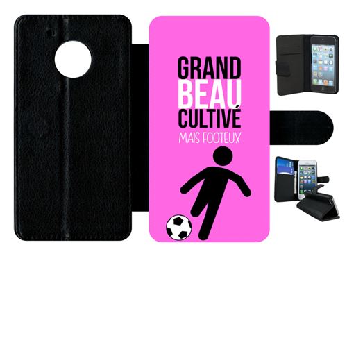 Etui à rabat motorola moto g5 grand beau cultiv mais footeux 9