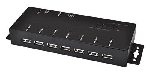 EXSYS EX-1178S USB 2.0 480Mbit/s Noir hub & concentrateur - Hubs & concentrateurs (USB 2.0, USB 2.0, 480 Mbit/s, Noir, Métal, CC, USB)
