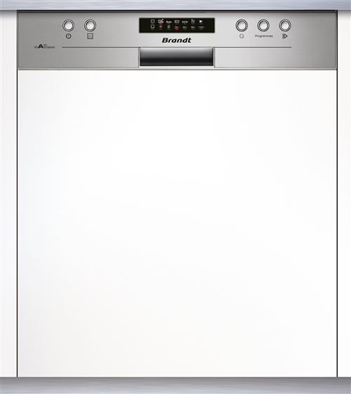 Brandt VH1704X - Lave-vaisselle - intégrable - largeur : 60 cm - profondeur : 59.8 cm - hauteur : 81.5 cm - acier inoxydable