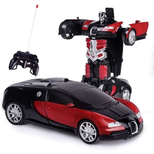 Generic Voiture Transformers robot avec batterie rechargeable RC, cadeau  +6ans Rouge à prix pas cher