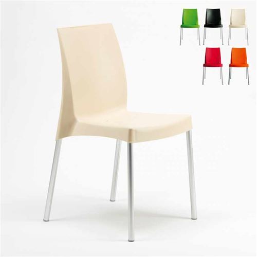 Grand Soleil - 20 Chaises Grand Soleil Boulevard plastique polypropylène empilables stock, Couleur: Blanc