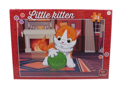 King casse-tête enfant Petit Chaton en Laine 24 pièces