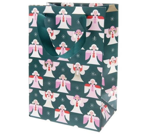 Sac Cadeau Noël - Petit Format - Casse-Noisette Vert - 18 x 16 x 12 cm
