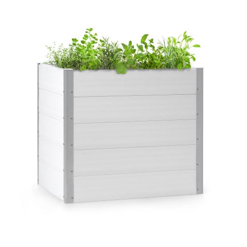 Blumfeldt Nova Grow Potager surélevé 100 x 91 x 100 cm - WPC résistant aux UV et au gel - Blanc