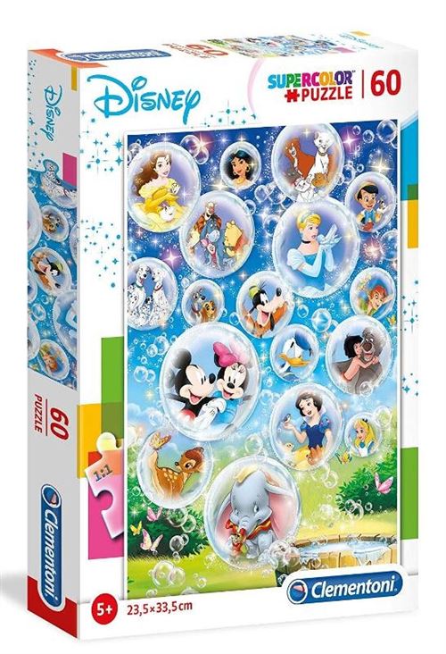 Clementoni puzzle supercolor puzzle personnages Disney 60 pièces