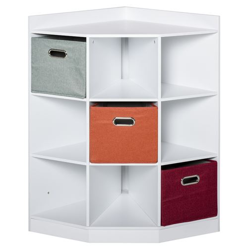 Meuble de rangement 2 casiers - dim. 90L x 36l x 35H cm - MDF blanc