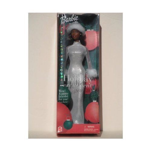 AFRICAN AMERICAN BARBIE Holiday Excitement Doll with a Bracelet for You