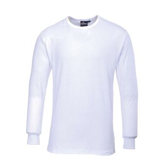 Portwest B123 - T-shirt thermique à manches longues - Homme (S) (Blanc) - UTRW1016 - 1