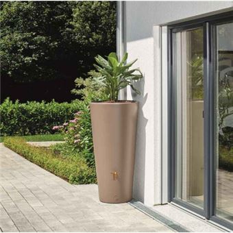 Récupérateur Deau De Pluie Pot 2 En 1 220 L Taupe