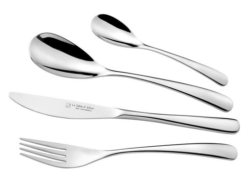 Ménagère 24 pièces en inox finition poli miroir TENDANCE