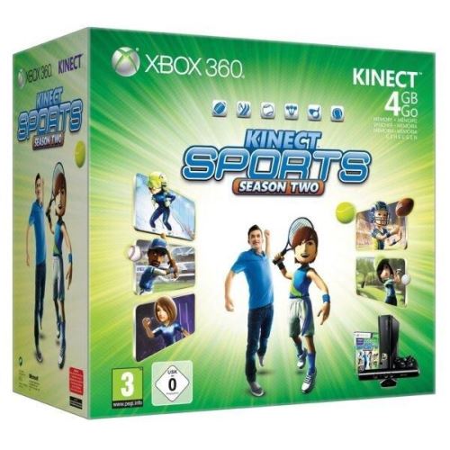 Console Xbox 360 4 Go Microsoft + capteur Kinect + Kinect Sports season 2