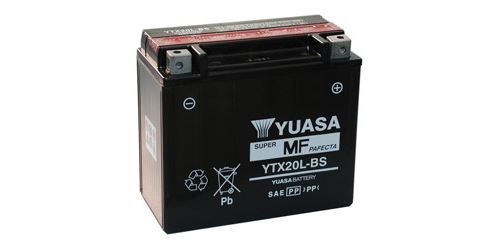 YUASA Batterie Moto YTX20L-BS - 12V – 18Ah