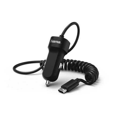 Chargeur pour voiture, USB Type-C, 2,4 A, noir