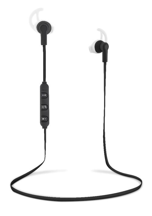 Ecouteurs bluetooth noirs flat 4.1 cable plat micr