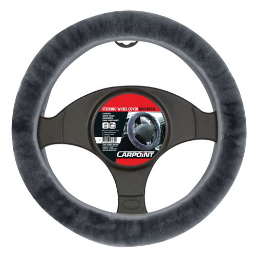 Carpoint housse de direction en peau de mouton 37-39 cm anthracite