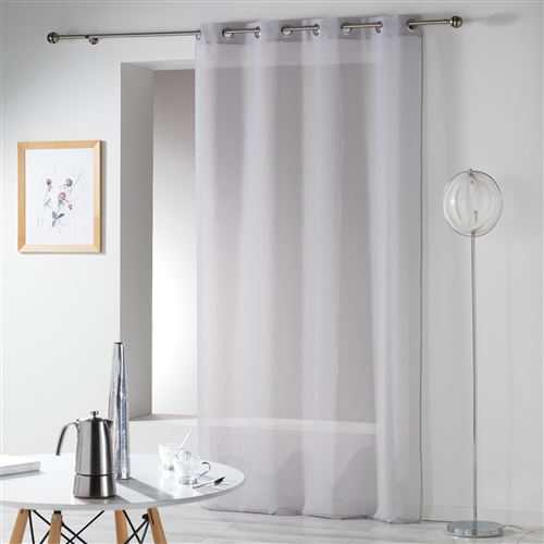 Panneau a oeillets 140 x 280 cm etamine crash telma Gris