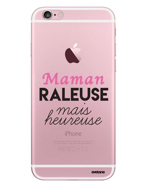 Coque pour iPhone 6/6S rigide transparente Maman raleuse Dessin [Evetane®]