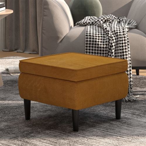 Vidaxl Marron Tabouret 52X52x42 Cm - Image 3