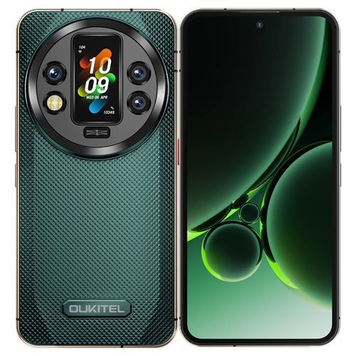 OUKITEL WP200 Pro Téléphone Portable 6.7, 8800mAh, 72(24+48)Go+1To, 108MP+32MP,Empreinte digitale/NFC,Dual SIM 5G smartphone-Vert