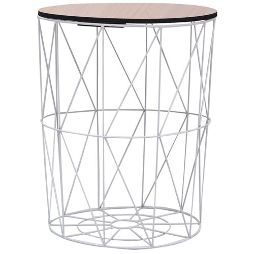 vidaXL Table basse Blanc Ø 47 cm