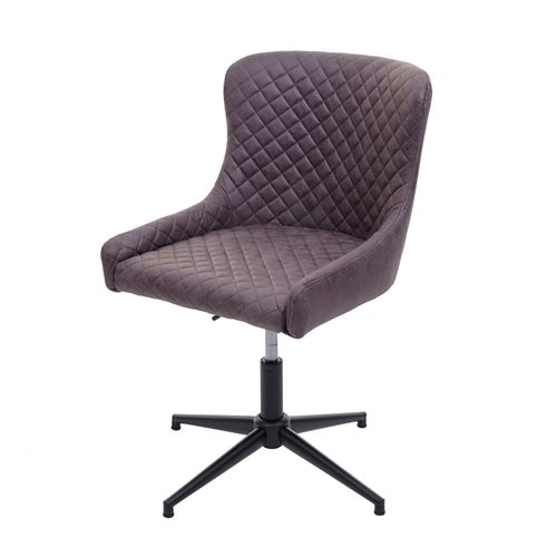 Chaise de bureau MENDLER HWC-H79 tissu textile gris foncé