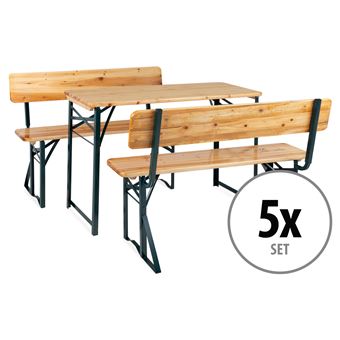 Stagecaptain BBB-180 Banc De Jardin Hirschgarten 177 Cm Naturel - Banc Tente Bière Pliant