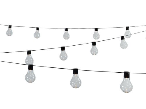 Guirlande lumineuse solaire à Leds OLBA - 20 ampoules - Noir et transparent  - Achat & prix