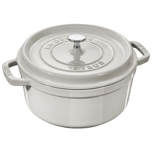 Non Communiqué Blanc Staub Cocotte Ronde 24 Cm Truffe He