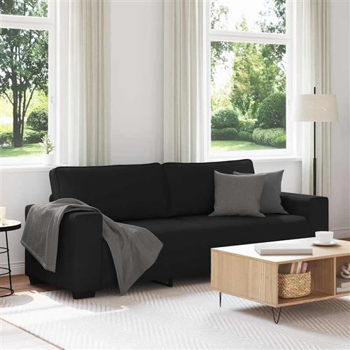 Non Communiqué Noir Vidaxl 3-Zitsbank 180 Cm Stof Zwart4105178