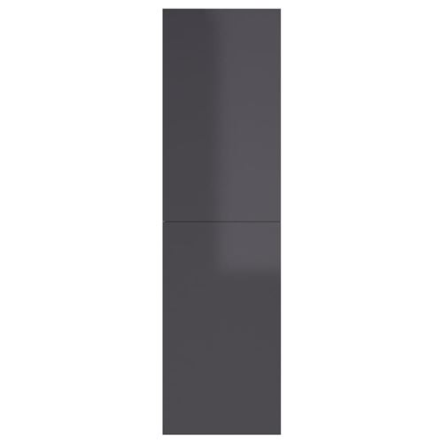 vidaXL Meuble TV Gris brillant 30,5x30x110 cm Aggloméré