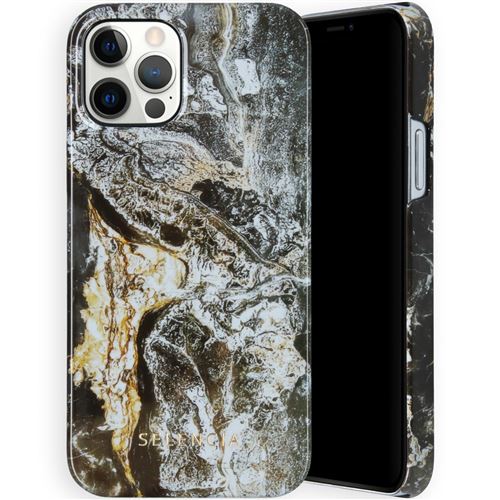 Coque pour iPhone 12/12 Pro Selencia Quartz Black/Noir