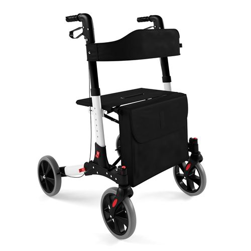 Déambulateur Pliable Réglable Avec Roues Pneumatiques Et Siège – Neuf