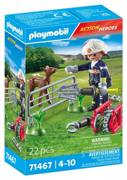 Playmobil Action Heroes Pompier avec Faon à Sauver 71467 - vue 5