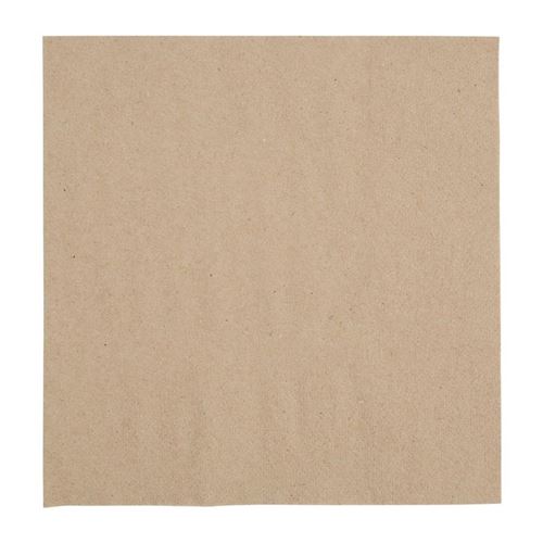 Serviettes Snacking Recyclées 2 Plis Pliage 1/4 Recyclable 330 mm Kraft   x  2000   Fiesta