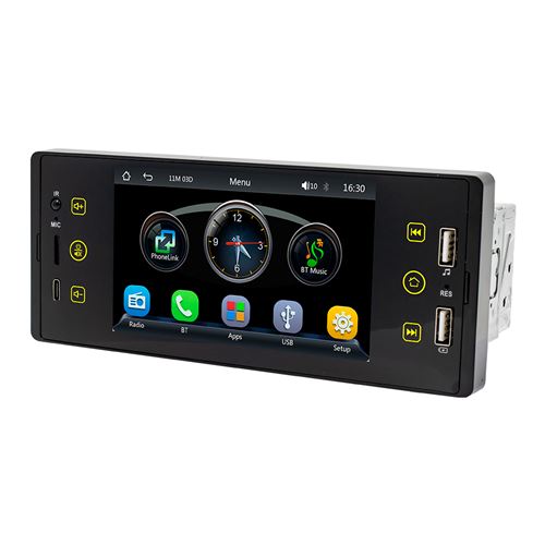Gearelec Autoradio 5 Pouces Sans Fil CarPlay Android Auto Bluetooth Lien Miroir USB FM