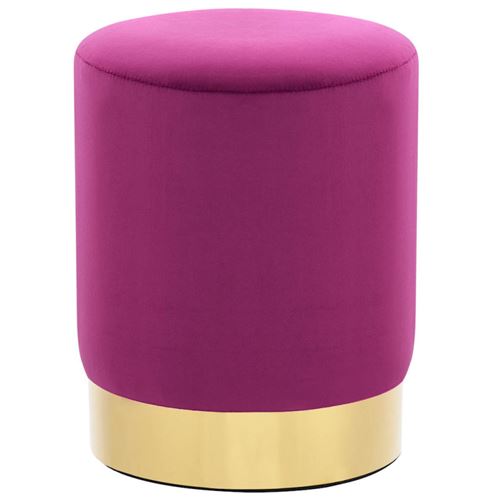 Vidaxl Violet Kruk Fluweel Paars En Goudkleurig249837 - Image 2