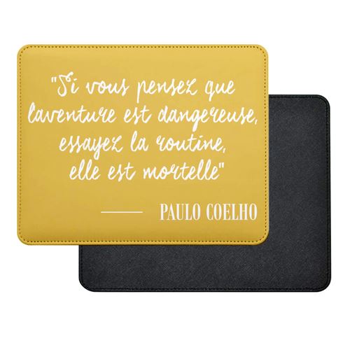 Fabulous Tapis De Souris Simili Cuir Paul Coelho Aventure Routine Citation 22 X 18 Cm Tapis De Souris Achat Prix Fnac