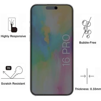 Mothca Pellicola Opaca Per IPhone 16 Plus / 15 Plus – Vetro Temperato 9H, Antiriflesso, 2 Pezzi