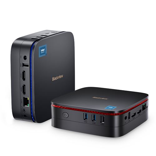 Blackview MP60 - Mini PC - 16Go DDR4 - 512Go SSD - Windows 11 Pro Intel Celeron N5095 - 4K HD - Double WiFi - Gigabit Ethernet -HDMI -Noir